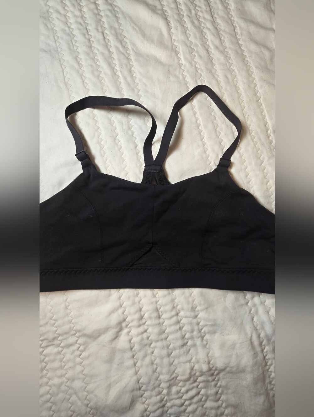 Athleta Black Racerback Wireless Sports Bra